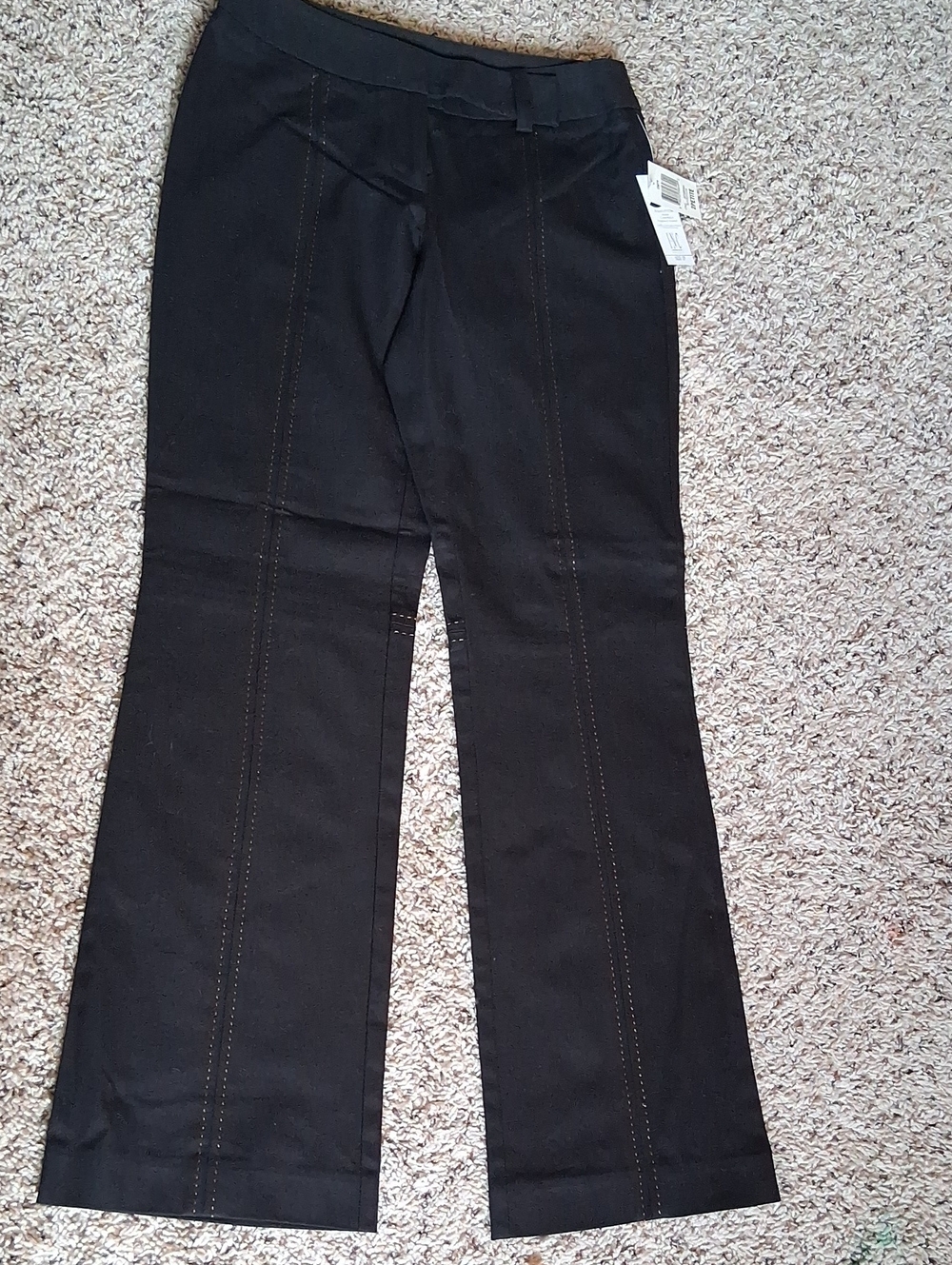 INC International Concepts Black Boot-Cut Jeans with Contrast Stitching